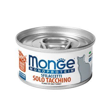 Влажный корм для кошек Monge Cat MONOPROTEIN мясные хлопья индейка Monge_70007153 фото