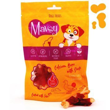 Ласощі для собак Mavsy CALCIUM BONE with DUCK качина ніжка з кальцієм, 100 г LSD07 фото