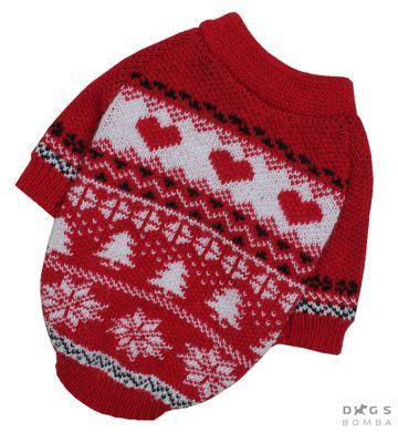 Свитер вязаный New Year красный Y-238 Y-238/2 фото