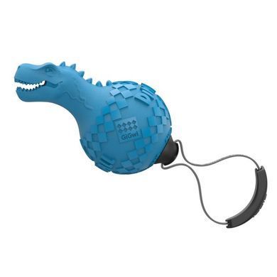 Іграшка для Собак Gigwi Dinoball Динозавр Голубий зі звуком, що відключається 14 см Gigwi6475 фото