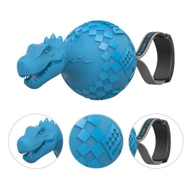 Іграшка для Собак Gigwi Dinoball Динозавр Голубий зі звуком, що відключається 14 см Gigwi6475 фото