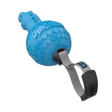 Іграшка для Собак Gigwi Dinoball Динозавр Голубий зі звуком, що відключається 14 см Gigwi6475 фото