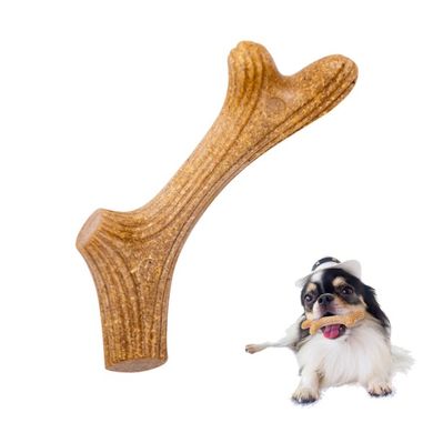Жувальна Іграшка для Собак Gigwi Wooden Antler з натурального Деревного Волокна S 14 см Gigwi8456 фото
