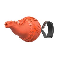 Іграшка для Собак Gigwi Dinoball Динозавр Помаранчевий зі звуком, що відключається 14 см Gigwi6470 фото