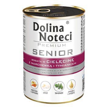 Консервований корм Dolina Noteci Premium Senior для літніх собак с телятиною, морквою та чабрецом DN 400 (066) фото