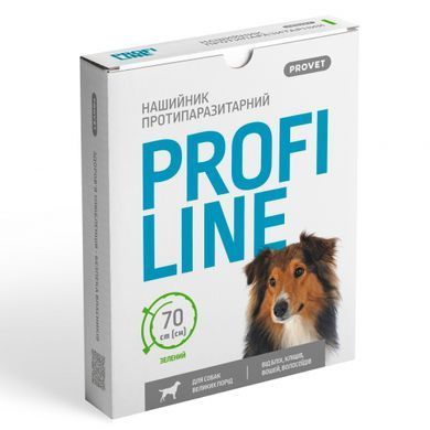 PROFILINE нашийник протипаразитарний для великих порід собак 70 см (зелений) PR243101 фото