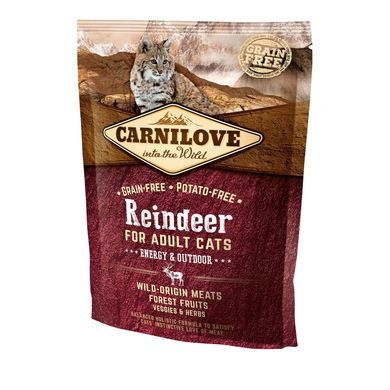 Сухой корм для активных кошек Carnilove Cat Raindeer - Energy & Outdoor (оленина и кабан) 170194/2263 фото