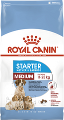 Первый твердый корм для щенков средних пород Royal Canin MEDIUM STARTER, цена | Фото