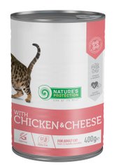 Влажный корм для взрослых кошек с курицей и сыром Nature's Protection with Сhicken & Сheese 400 г KIK45608 фото