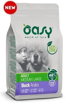 Сухий холістік корм для собак OASY DOG OAP ADULT Medium/Large качка oasy_4329511282 фото