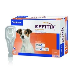 Капли от блох, клещей, комаров Virbac EFFITIX для собак 4-10 кг, цена | Фото