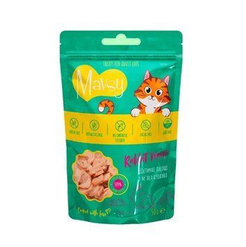 Лакомство диетическое для кошек Mavsy RABBIT rings из мяса кролика, 50 г LSCJ08 фото