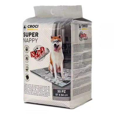 Пеленки для щенков и собак Croci Super Nappy News Paper, 54x57 см, 30 шт. C6028720 газета фото
