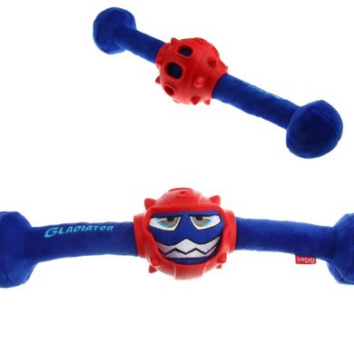 Іграшка для Собак Gigwi Gladiator в гумовому шоломі з пищалкою Синій 41 см Gigwi8041 фото