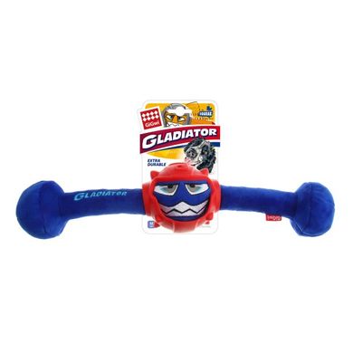 Іграшка для Собак Gigwi Gladiator в гумовому шоломі з пищалкою Синій 41 см Gigwi8041 фото