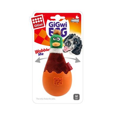Іграшка для Собак Gigwi Egg Качка Неваляшка з пищалкою 14 см Gigwi8128 фото