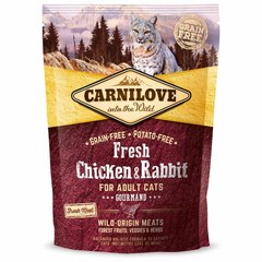 Сухой корм для взрослых кошек Carnilove Fresh Chicken & Rabbit (курица и кролик), цена | Фото
