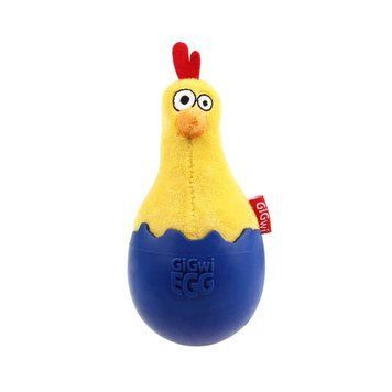 Игрушка для Собак Gigwi Egg Ципленок Неваляшка с Пищалкой 14 см Gigwi8130 фото