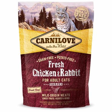 Сухой корм для взрослых кошек Carnilove Fresh Chicken & Rabbit (курица и кролик) 170873/7373 фото