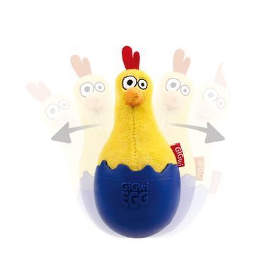 Игрушка для Собак Gigwi Egg Ципленок Неваляшка с Пищалкой 14 см Gigwi8130 фото