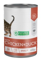 Вологий корм для дорослих котів після стерилізації з куркою і качкою Nature's Protection with Chicken & Duck 400 г KIK45611 фото