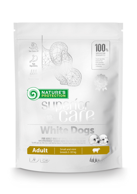 Сухий корм для дорослих собак малих порід з білим забарвленням шерсті Superior Care White Dogs Adult Small and Mini Breeds 400г NPSC45662 фото