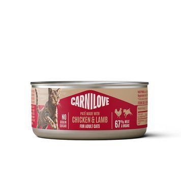 Вологий корм для котів Carnilove Chicken & Lamb паштет курка і ягня 100 г CL_101389 фото