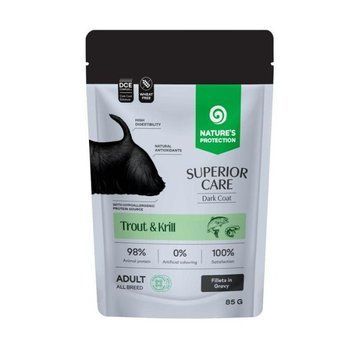 Вологий корм для собак з темним забарвленням Nature's Protection Superior Care Dark Coat Grain Free Adult Trout and Krill з форелью і крилем NPSC70467 фото