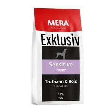 Сухий корм для цуценят всіх порід з чутливим травленням Mera Exclusiv Sensitive Puppy Truthahn & Reis з індичкою та картоплею 4025877723551 фото