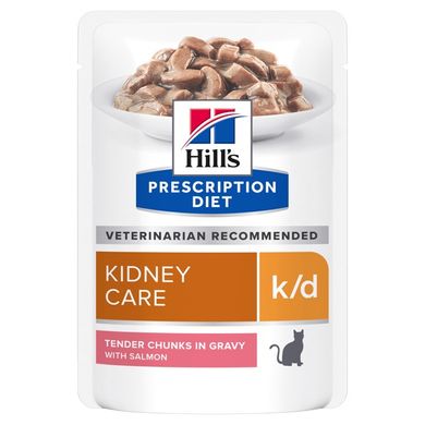 Вологий корм для кішок, підтримка функції нирок Hill's Prescription Diet k/d Kidney Care з лососем Hills_605665 фото