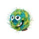 Іграшка для собак Gigwi Crazy Ball Гумовий М'яч з ворсистим покриттям і пищалкою Зелений 7 см Gigwi6201 фото 2