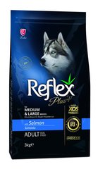 Сухой корм для собак средних и больших пород Reflex Plus Adult Dog Food with Salmon for Medium & Large Breeds с лососем, цена | Фото