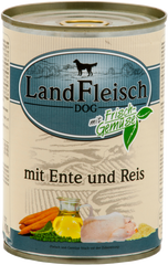 Консервы для собак LandFleisch с уткой, рисом и свежими овощами, цена | Фото