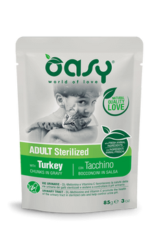 Влажный корм для стерилизованных кошек OASY CAT Adult Sterilized индейка oasy_4329510308 фото