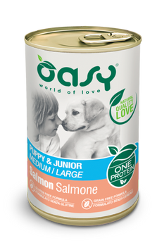 Вологий корм для цуценят OASY OAP Puppy & Junior Medium/Large лосось oasy_3017344508 фото