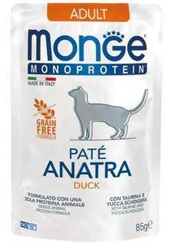 Влажный корм для кошек Monge Cat MONOPROTEIN Adult 100% утка Monge_70013703 фото