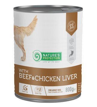 Вологий корм для собак Nature's Protection Adult Beef & Chicken Liver з яловичиною і курячою печінкою KIK45606 фото