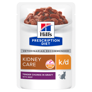 Вологий корм для підтримки функції нирок котів Hill's Prescription Diet k/d Kidney Care з яловичиною Hills_605666 фото