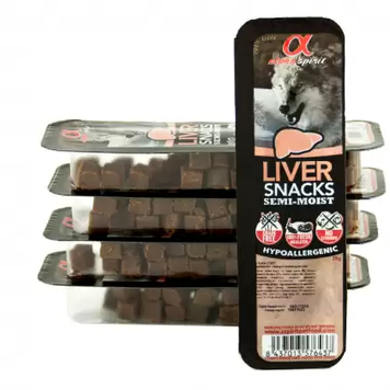 Полувлажные лакомства для собак Alpha Spirit Snacks Liver (ливер) as4006335 фото