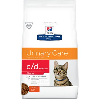 Сухой лечебный корм для котов Hill's Prescription diet c/d Urinary Stress с курицей, цена | Фото