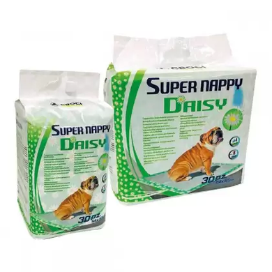 Пелюшки для цуценят і собак Croci Super Nappy Daisy, 57x84 см, 30 шт. C6028313 ромашка фото