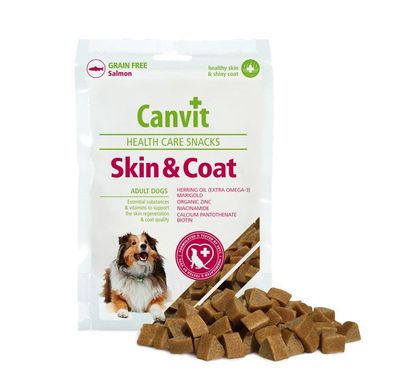 Лакомство для собак Canvit Skin&Coat для здоровой кожи и шерсти, 200 г 83444 фото