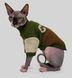 Светр для котiв в'язаний CAT коричневий хакі SC-11 SC-11/2 фото 1
