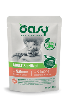 Влажный корм для стерилизованных кошек OASY CAT Adult Sterilized лосось oasy_3017343808 фото