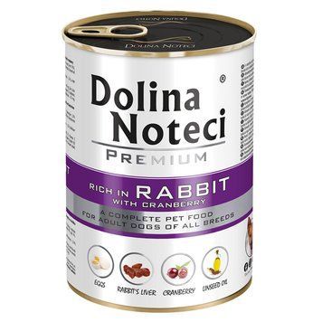 Консервований корм Dolina Noteci Premium для собак з кроликом та журавлиною DN 400 (793) фото