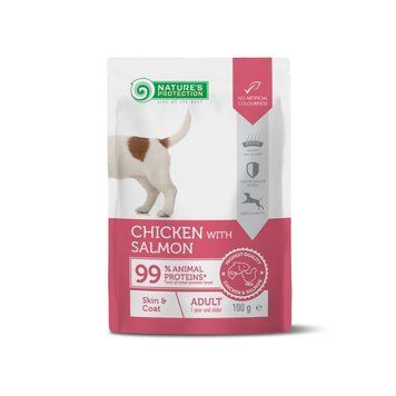 Вологий корм для собак для здорової шкіри та шерсті Nature&rsquo;s Protection Adult Skin&Coat Chicken with Salmon з куркою і лососем NPUPF63660 фото
