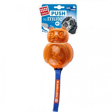 Іграшка для Собак Gigwi Push To Mute М'яч Сова зі Звуком, що відключається 16 см Gigwi6174 фото