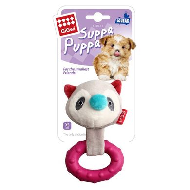 Іграшка для Собак Gigwi Suppa Puppa з пищалкою і Гумовим Кільцем 15 см Gigwi8012 фото