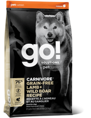 Беззерновой сухой корм для щенков и собак GO! Solutions Carnivore Grain Free Shredded Lamb + Wild Boar Recipe с ягненком и диким кабаном, цена | Фото