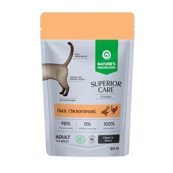 Вологий корм для підтримки сечовидільної системи котів Nature's Protection Superior Care Urinary Grain Free Adult Cats with Duck NPSC47909 фото